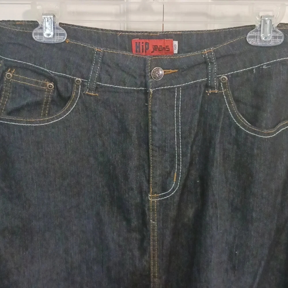 Hip Jeans 5-pocket dark denim jean maxi skirt -  9 - stonewash black